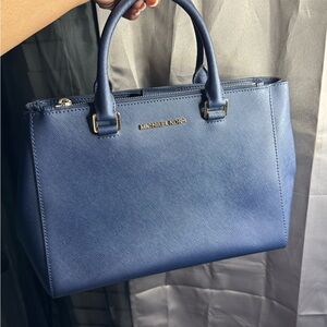 Michael Kors Navy Blue Tote Bag